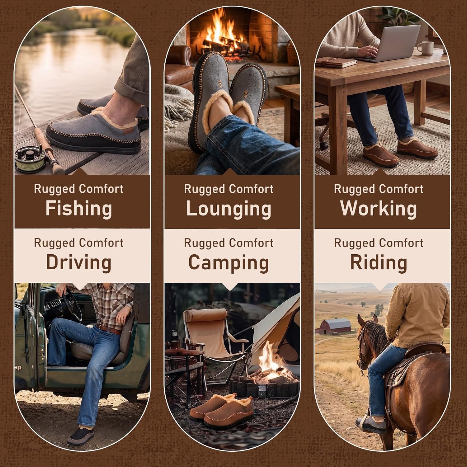 image:imageEverFoams Mens Moccasin Slippers Memory Foam Suede Indoor OutdoorCinder
