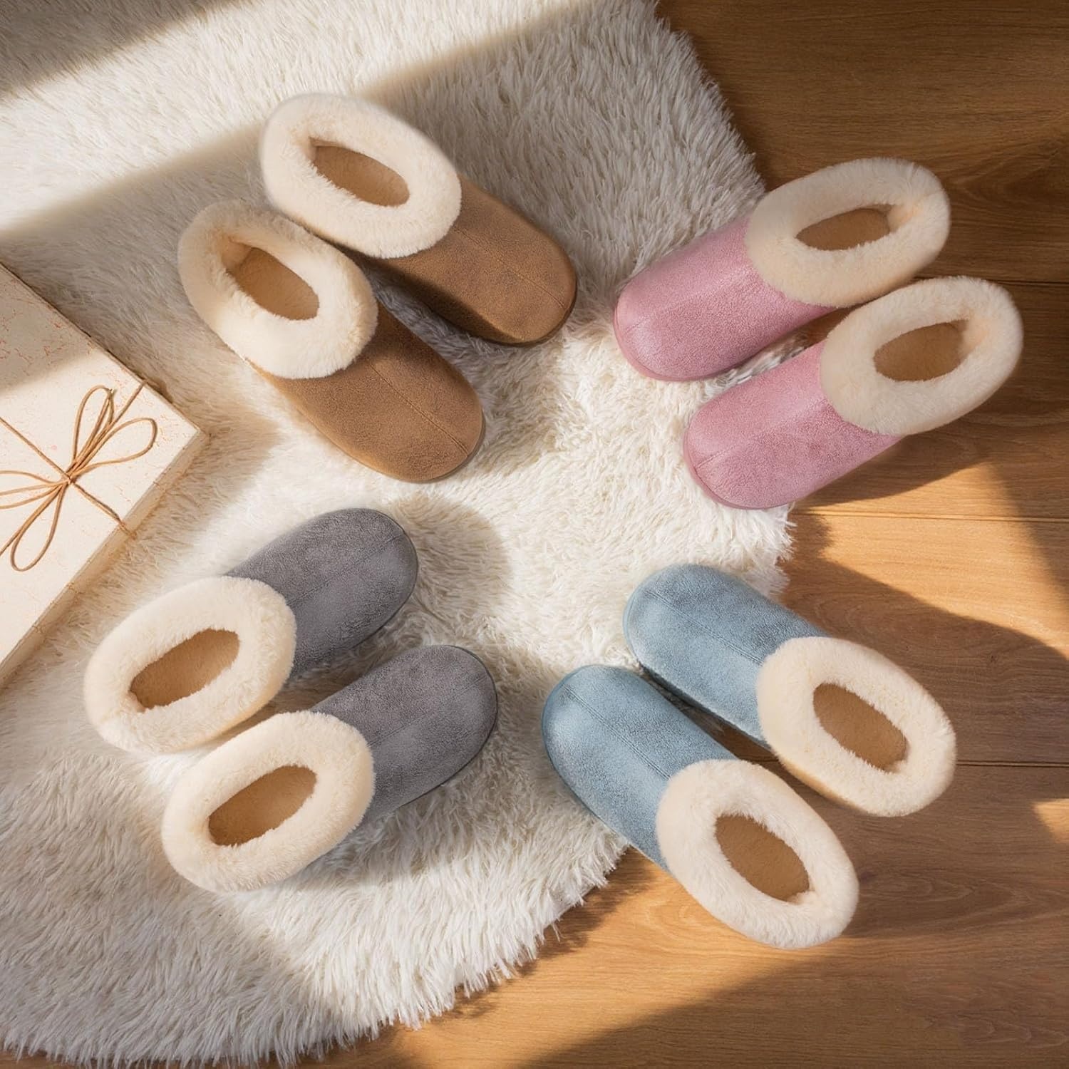 image:imageEverFoams Womens Microsuede Winter Slippers House Shoes Indoor OutdoorGrey