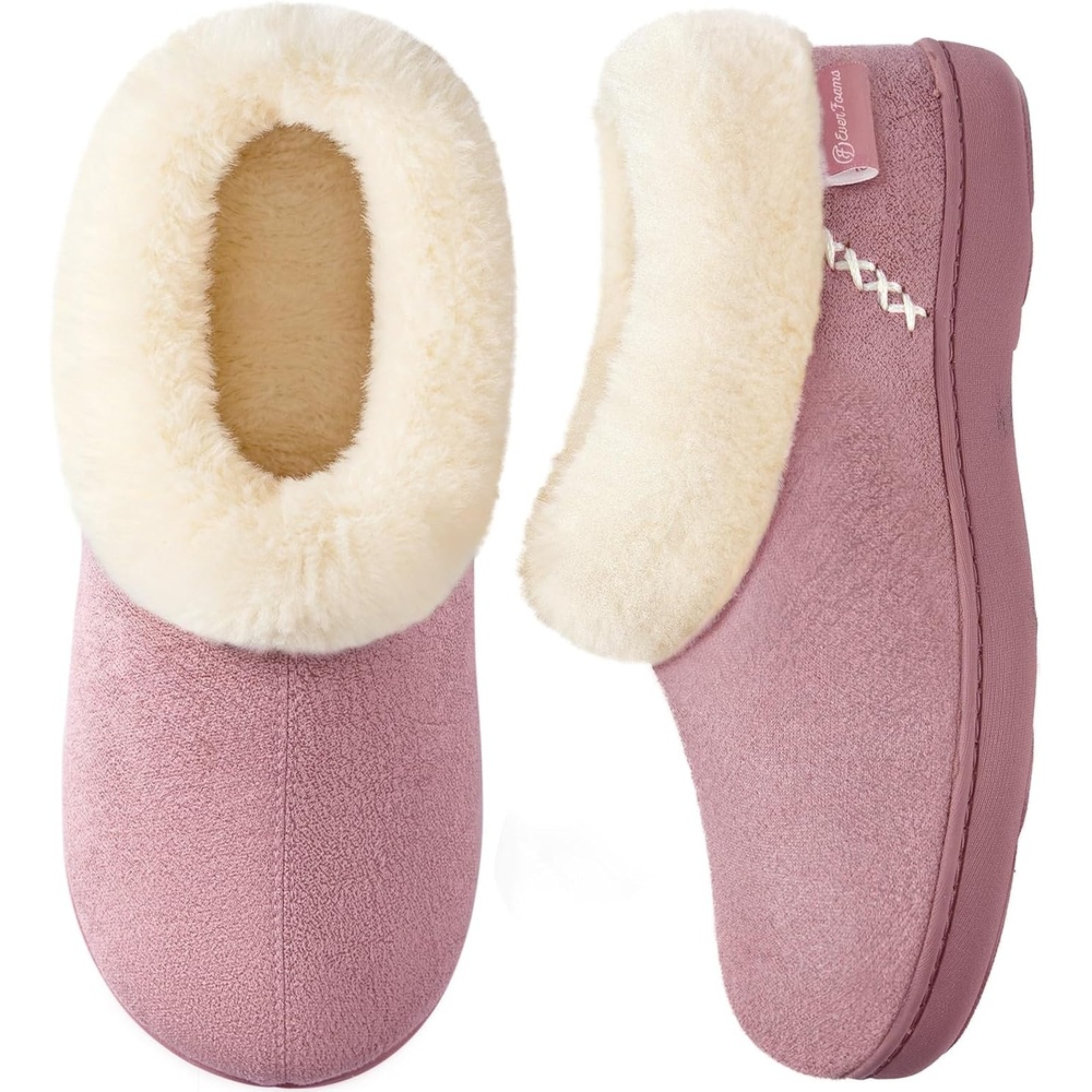 image:imageEverFoams Womens Microsuede Winter Slippers House Shoes Indoor OutdoorBaby Pink