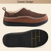 EverFoams Men’s Moccasin Slippers Memory Foam Suede Indoor Outdoor(Coffee)