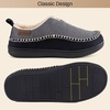 EverFoams Men’s Moccasin Slippers Memory Foam Suede Indoor Outdoor(Grey)