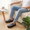 EverFoams Men’s Moccasin Slippers Memory Foam Suede Indoor Outdoor(Grey)