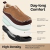 EverFoams Men’s Moccasin Slippers Memory Foam Suede Indoor Outdoor(Tan)