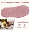 EverFoams Women’s Microsuede Winter Slippers House Shoes Indoor Outdoor(Baby Pink)