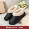EverFoams Women’s Microsuede Winter Slippers House Shoes Indoor Outdoor(Black)