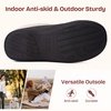 EverFoams Women’s Microsuede Winter Slippers House Shoes Indoor Outdoor(Black)