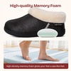 EverFoams Women’s Microsuede Winter Slippers House Shoes Indoor Outdoor(Black)