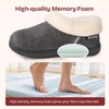 EverFoams Women’s Microsuede Winter Slippers House Shoes Indoor Outdoor(Dark Grey)