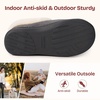 EverFoams Women’s Microsuede Winter Slippers House Shoes Indoor Outdoor(Dark Grey)