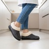 EverFoams Women’s Microsuede Winter Slippers House Shoes Indoor Outdoor(Dark Grey)