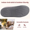 EverFoams Women’s Microsuede Winter Slippers House Shoes Indoor Outdoor(Grey)