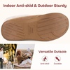 EverFoams Women’s Microsuede Winter Slippers House Shoes Indoor Outdoor(Tan)