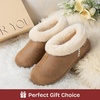 EverFoams Women’s Microsuede Winter Slippers House Shoes Indoor Outdoor(Tan)