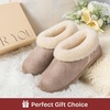 EverFoams Women’s Microsuede Winter Slippers House Shoes Indoor Outdoor(Taupe)