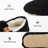 EverFoams Women’s Soft Curly Slippers Memory Foam Lightweight House Shoes(Black)