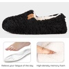 EverFoams Women’s Soft Curly Slippers Memory Foam Lightweight House Shoes(Black)