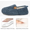 EverFoams Women’s Soft Curly Slippers Memory Foam Lightweight House Shoes(Blue)