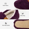 EverFoams Women’s Soft Curly Slippers Memory Foam Lightweight House Shoes(Dark Aubergine)