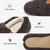 EverFoams Women’s Soft Curly Slippers Memory Foam Lightweight House Shoes(Dark Grey)