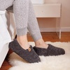 EverFoams Women’s Soft Curly Slippers Memory Foam Lightweight House Shoes(Dark Grey)