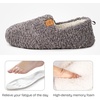 EverFoams Women’s Soft Curly Slippers Memory Foam Lightweight House Shoes(Grey)
