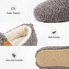 EverFoams Women’s Soft Curly Slippers Memory Foam Lightweight House Shoes(Grey)
