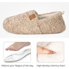 EverFoams Women’s Soft Curly Slippers Memory Foam Lightweight House Shoes(Khaki)