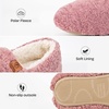 EverFoams Women’s Soft Curly Slippers Memory Foam Lightweight House Shoes(Pink)