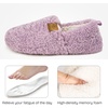 EverFoams Women’s Soft Curly Slippers Memory Foam Lightweight House Shoes(Purple)