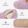 EverFoams Women’s Soft Curly Slippers Memory Foam Lightweight House Shoes(Purple)