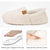 EverFoams Women’s Soft Curly Slippers Memory Foam Lightweight House Shoes(White)
