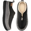 EverFoams Men’s Moccasin Slippers Memory Foam Suede Indoor Outdoor(Black)
