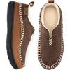 EverFoams Men’s Moccasin Slippers Memory Foam Suede Indoor Outdoor(Coffee)