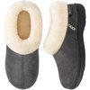 EverFoams Women’s Microsuede Winter Slippers House Shoes Indoor Outdoor(Dark Grey)