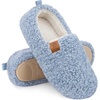 image:imageEverFoams Womens Soft Curly Slippers Memory Foam Lightweight House ShoesLight Blue