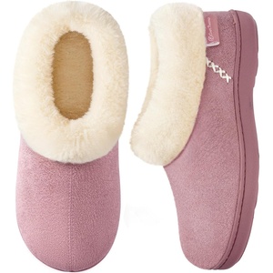 EverFoams Women’s Microsuede Winter Slippers House Shoes Indoor Outdoor(Baby Pink)
