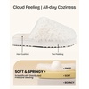 EverFoams Women’s Memory Foam Slippers Faux Fur Scuff Indoor Outdoor(Off-white Cloud)